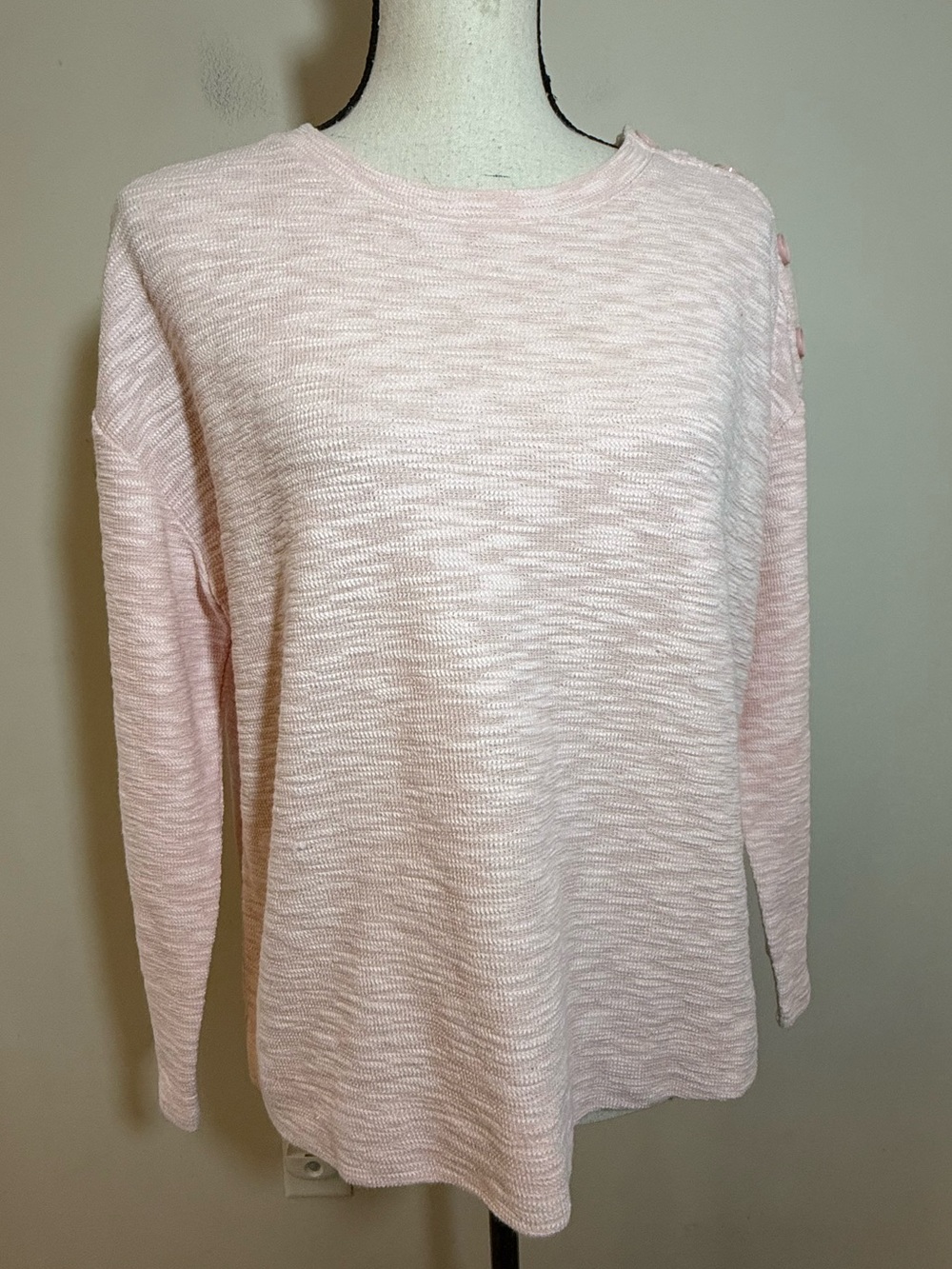 Sanctuary boho chic heather pink long sleeve sweater SM